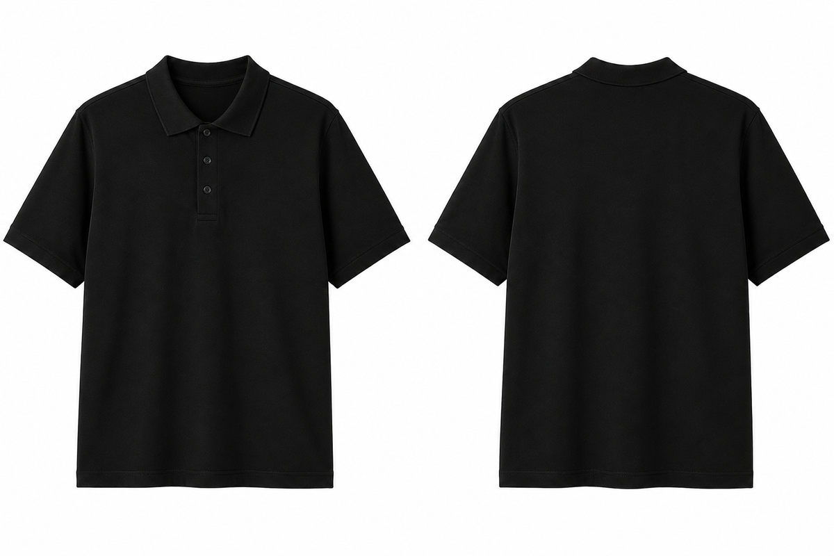 Deevaz Men's Pique Polo Shirt Tri-Pack – Classic Fit in Black, Navy, and White
