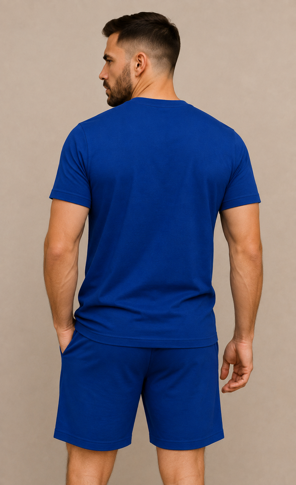 Deevaz Men’s Premium Royal Blue T-Shirt & Shorts Co-Ord Set