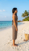 Load image into Gallery viewer, Deevaz Sands of Oasis" Halter Crop Top &amp; Sarong Wrap Skirt Co-Ord Set.