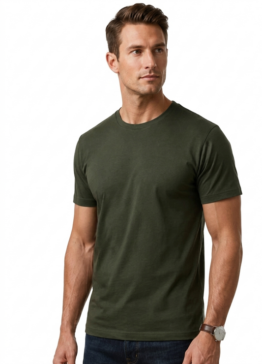 Deevaz Men's Cotton Plain T-shirt | Regular Fit Half Sleeve Pure Cotton Tee | 100% Cotton Plain Men T Shirt | Regular Fit Casual T Shirt