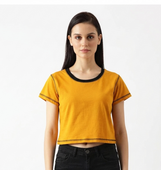 Deevaz Girls Casual Cotton Blend Crop Top