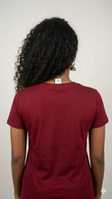Load image into Gallery viewer, Deevaz Women's Plus Size Maroon Graphic Tee.