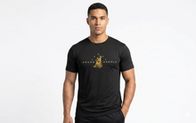 Load image into Gallery viewer, Deevaz Men's Essential Gold-Graphic Black.