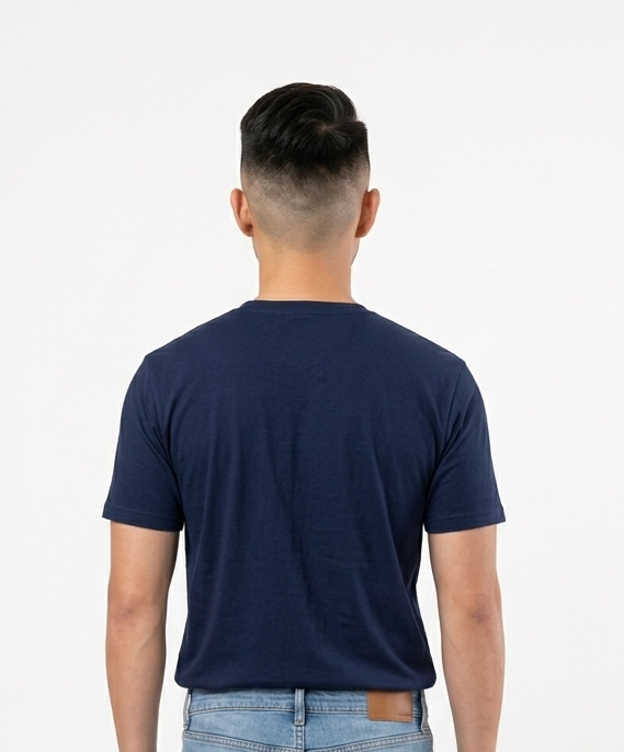 Deevaz Men’s Solid Navy Blue Dry-Fit Performance Round Neck T-Shirt