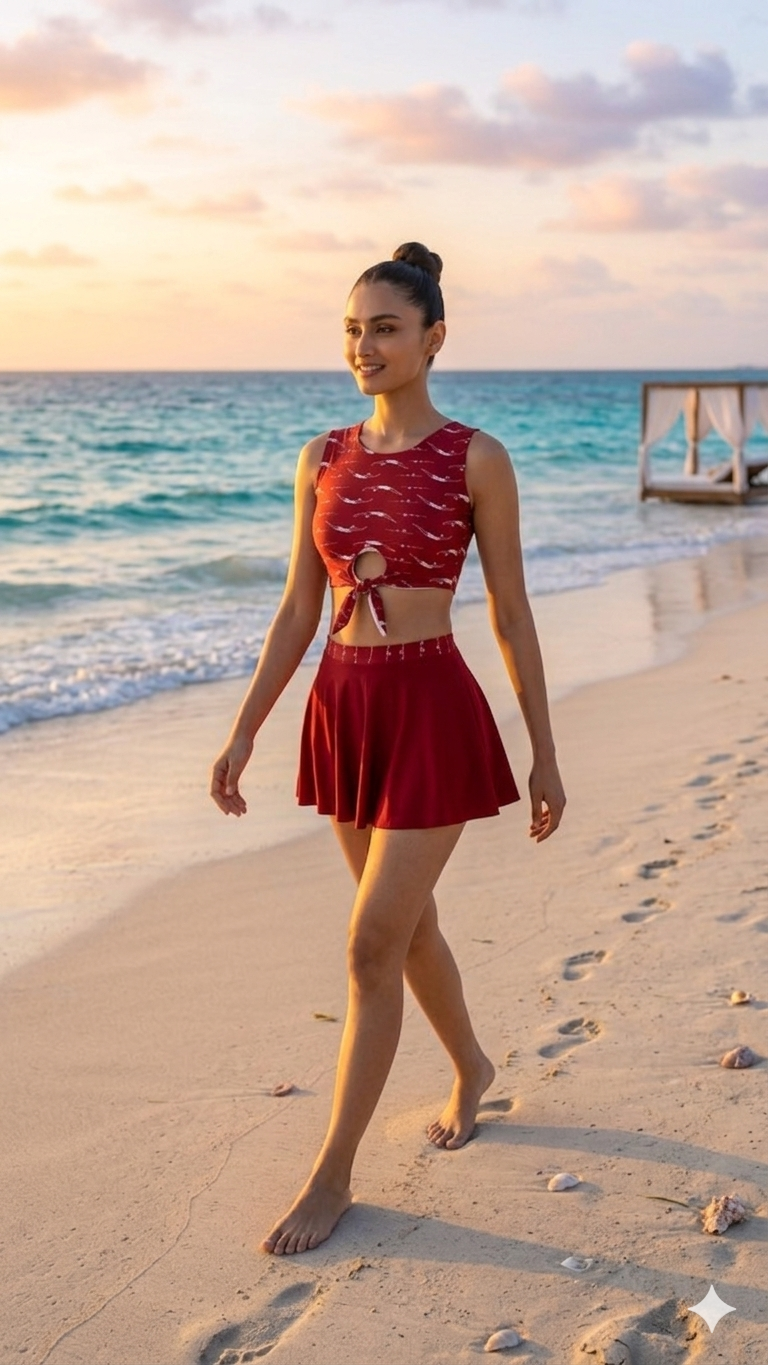 Deevaz’s Dolphin-Print Beach wear Co-ord Set