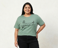 Load image into Gallery viewer, Deevaz Women's "Perfectly Imperfect" Sage Green Graphic Tee