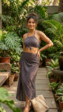 Load image into Gallery viewer, Deevaz Women’s Beachwear Co-ord Set Halter Crop Top &amp; Wrap Skirt Elegant Resort Wear Summer Vacation Outfit.