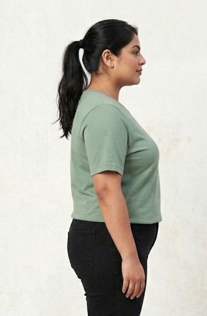 Deevaz Women's "Perfectly Imperfect" Sage Green Graphic Tee