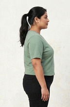 Load image into Gallery viewer, Deevaz Women's "Perfectly Imperfect" Sage Green Graphic Tee