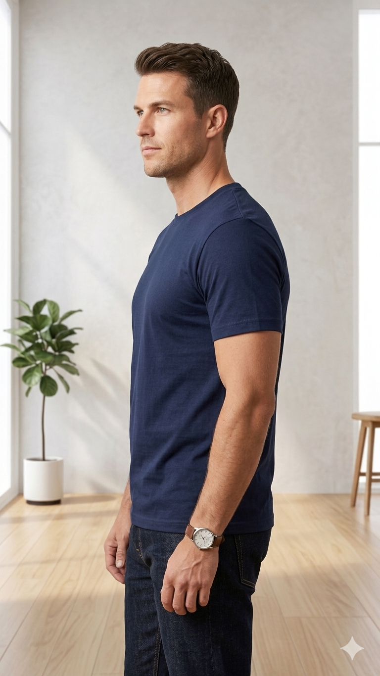 Deevaz Men's Cotton Plain T-shirt | Regular Fit Half Sleeve Pure Cotton Tee | 100% Cotton Plain Men T Shirt | Regular Fit Casual T Shirt