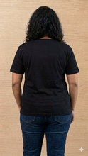 Load image into Gallery viewer, Deevaz Women's Plus Size "Ornate Skull" Graphic Tee – Black.