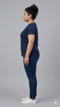 Load image into Gallery viewer, Deeva Women's Plus Size Navy Blue Graphic Tee - "Always Believe in Magic"
