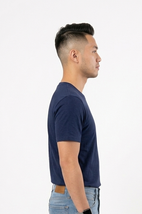 Deevaz Men’s Solid Navy Blue Dry-Fit Performance Round Neck T-Shirt