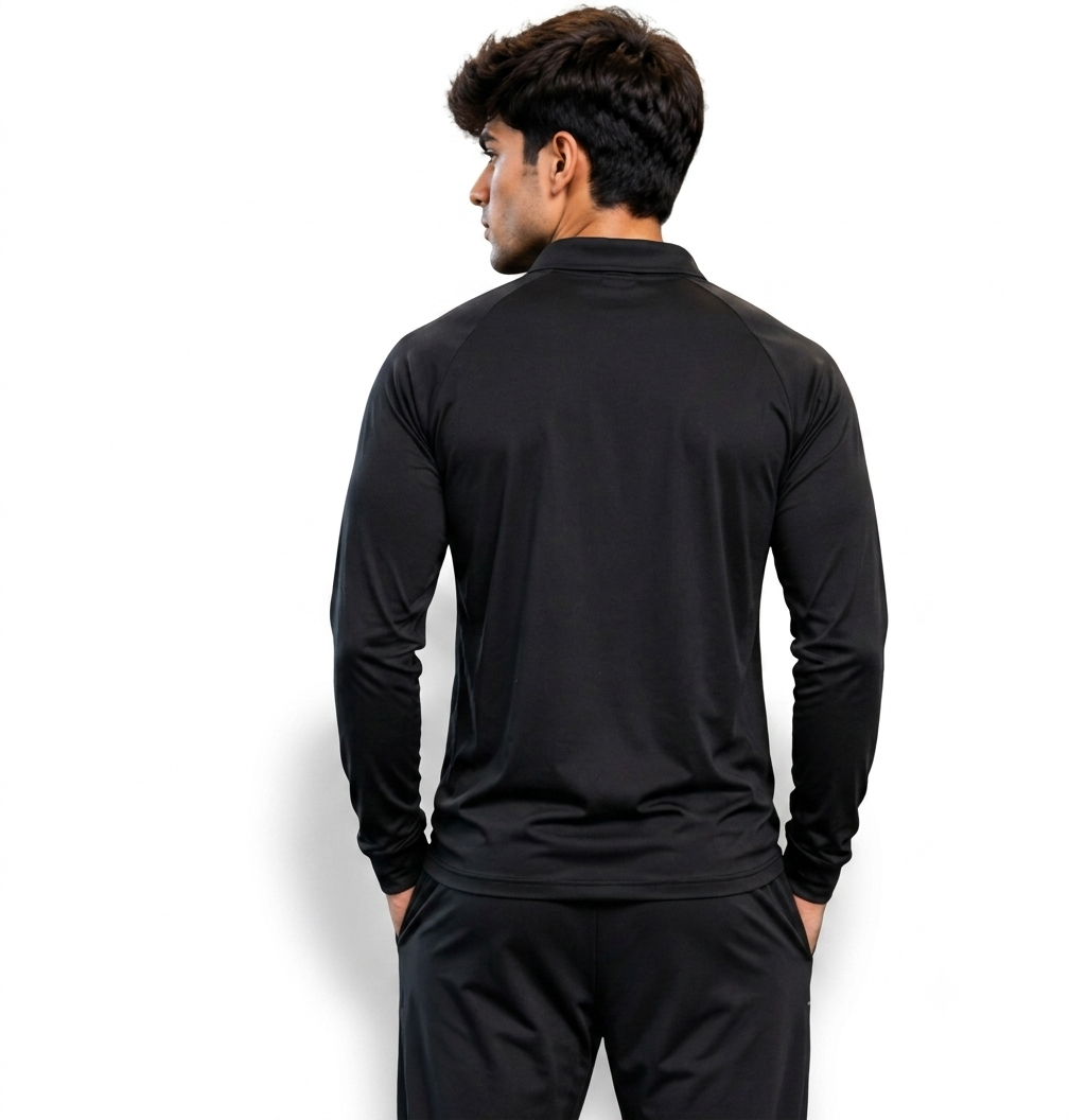 Deevaz Men's Black Full Sleeve Gym T-Shirt