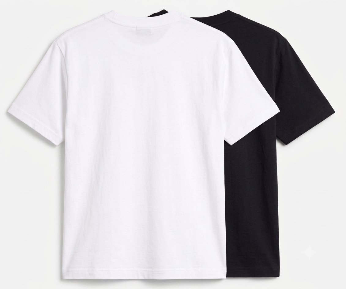 Deevaz Men's Dry-Fit Performance Athletic T-Shirt – Pack of 2 (White & Black)