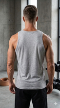 Load image into Gallery viewer, Deevaz Sleeveless Regular Fit Cotton Printed Men's T-Shirt (Grey Color).