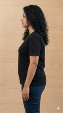 Load image into Gallery viewer, Deevaz Women's Plus Size "Ornate Skull" Graphic Tee – Black.