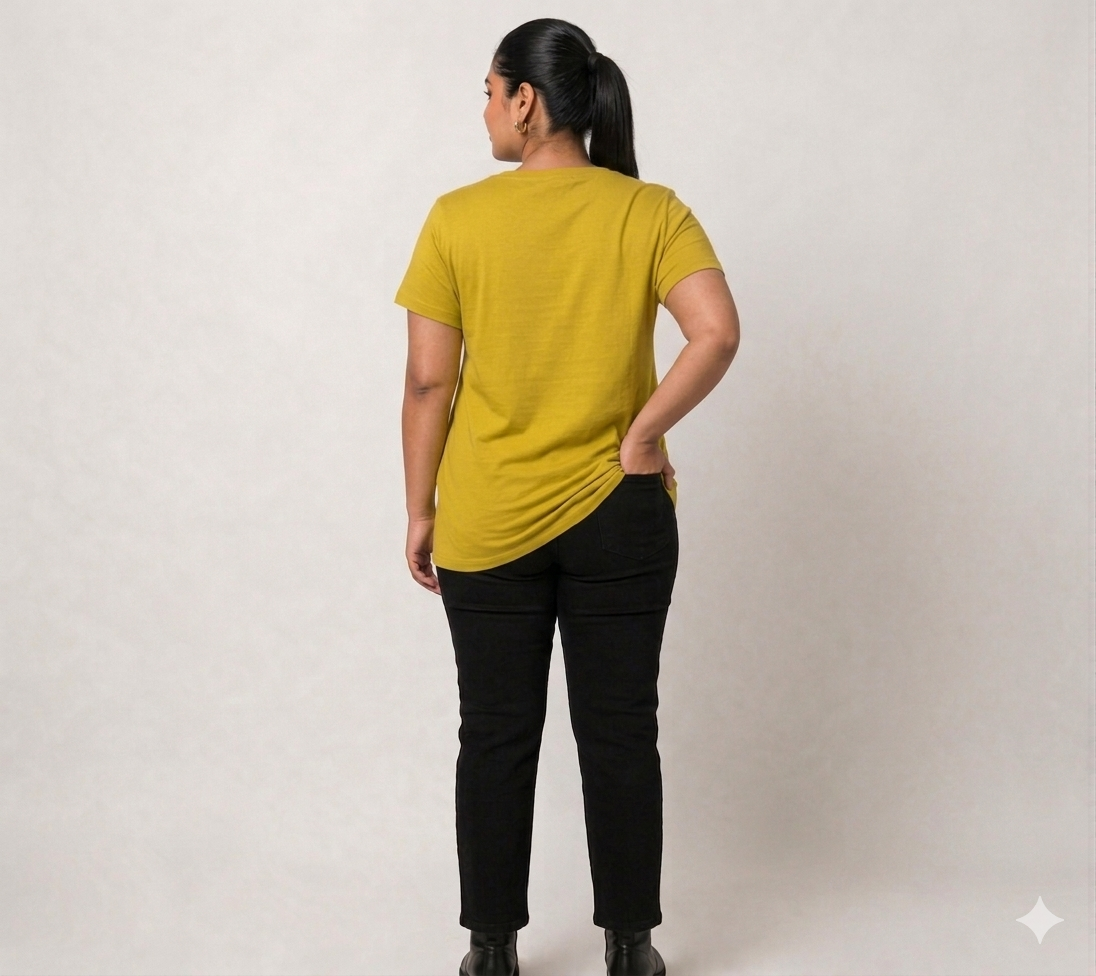 Deevaz Women’s Mustard Yellow Graphic Printed T-Shirt | Half Sleeve Round Neck Casual Top