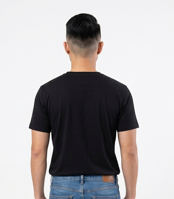 Deevaz Men’s Solid Black Dry-Fit Performance Round Neck T-Shirt
