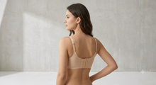Load image into Gallery viewer, Deevaz Deevaz Classic Beige  Seamless Scalloped Bralette – Wireless Everyday T-Shirt Bra with Hook-and-Eye Back Closure