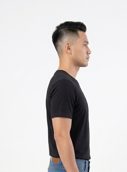 Deevaz Men’s Solid Black Dry-Fit Performance Round Neck T-Shirt
