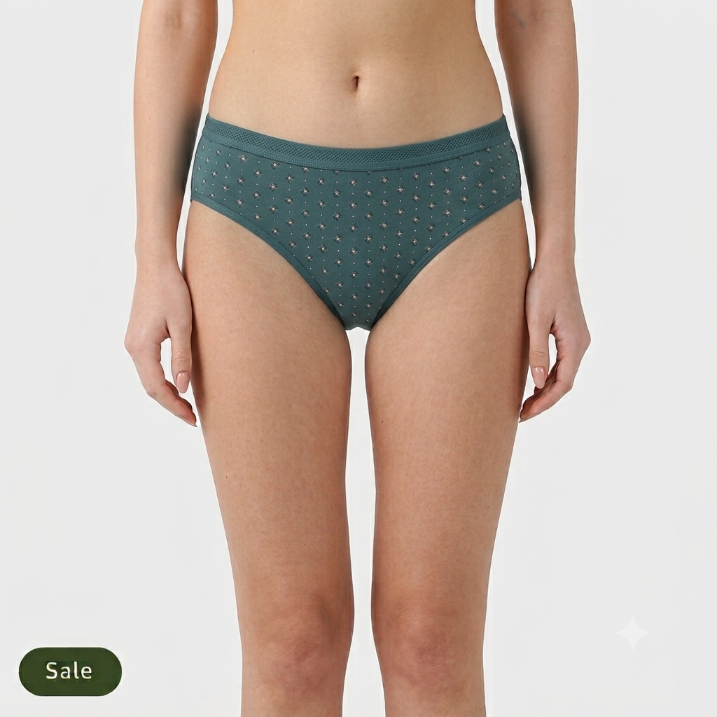 Deevaz Women's Cotton Printed Mid-Rise Hipster Panty
