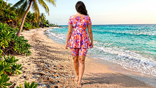 Load image into Gallery viewer, Deevaz Women's Vibrant Abstract Print Skirted Swimsuit Set