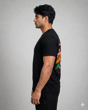 Load image into Gallery viewer, Deevaz men t-shirt half sleeves black.