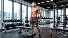 Load image into Gallery viewer, Men's Premium Activewear Shorts – Grey Camouflage