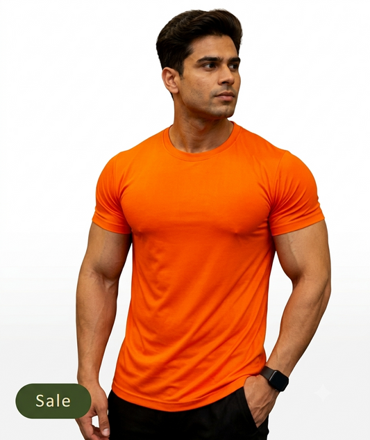 Deevaz Men’s Premium Gym Workout T-Shirt – Regular Fit Dry Fit Sports & Fitness Training Tee