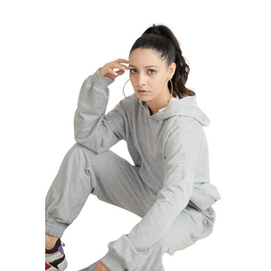 Deevaz Women's Solid Comfort Fleece Regular-Fit Cotton Joggers Track Pant In Grey Color.