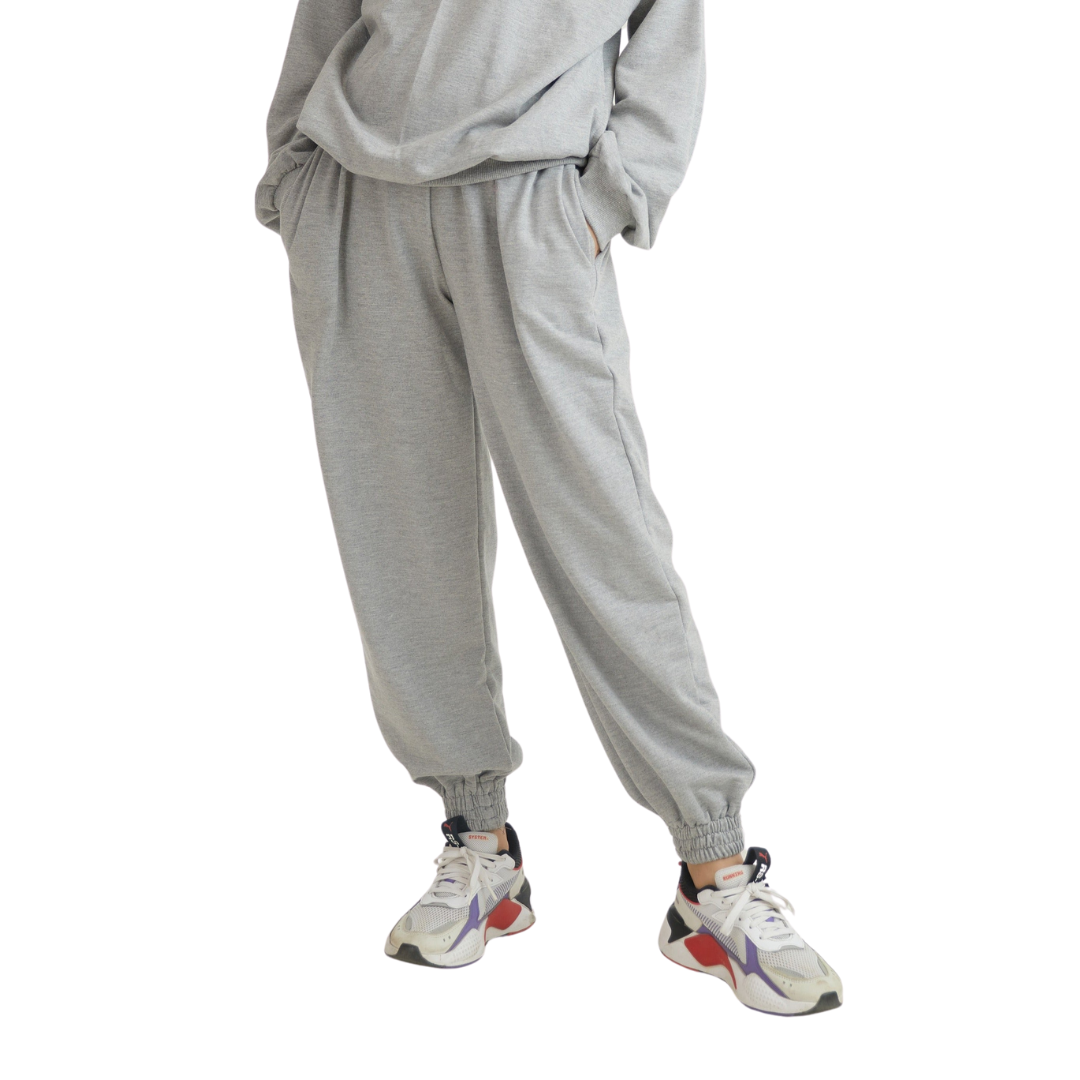 Deevaz Women's Solid Comfort Fleece Regular-Fit Cotton Joggers Track Pant In Grey Color.