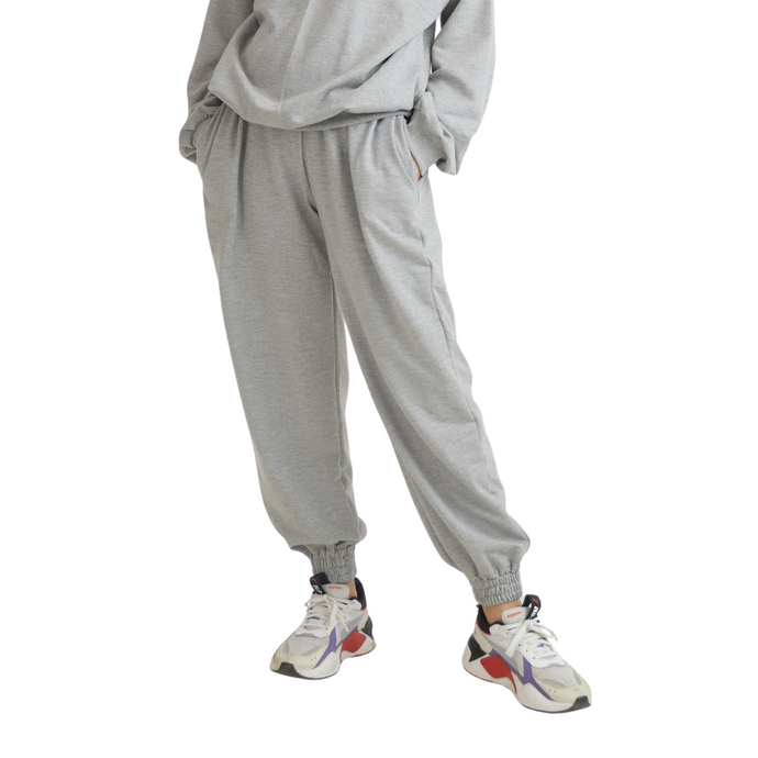 Deevaz Women's Solid Comfort Fleece Regular-Fit Cotton Joggers Track Pant In Grey Color.
