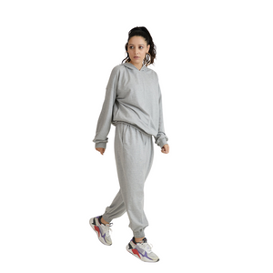 Deevaz Women's Solid Comfort Fleece Regular-Fit Cotton Joggers Track Pant In Grey Color.