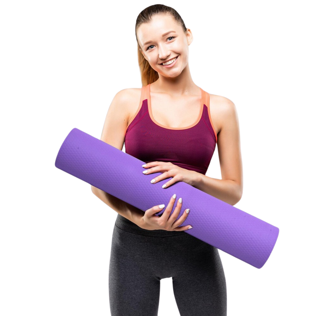 Deevaz Anti Skid Yoga Mat For Gym Workout Fitness For Unisex Thickness 10mm In Multicolor.