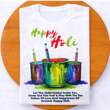 Load image into Gallery viewer, Deevaz Women Comfort Fit Round Neck Half Sleeve Holi T Shirts In White Color