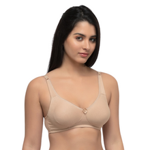 Load image into Gallery viewer, Deevaz Cotton Full Coverage Non-Padded Non Wired Bra Seamless Cup In Beige Color.