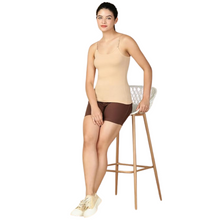 Load image into Gallery viewer, Deevaz Camisole for Women with Adjustable Spaghetti Straps | Lightweight Cotton Tank Top Casual Outfits &amp; Sleepwear | Soft Breathable Cotton Fabric Skin Color.