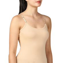 Load image into Gallery viewer, Deevaz Camisole for Women with Adjustable Spaghetti Straps | Lightweight Cotton Tank Top Casual Outfits &amp; Sleepwear | Soft Breathable Cotton Fabric Skin Color.
