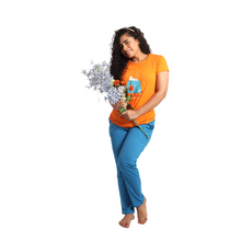 Load image into Gallery viewer, Deevaz Women Cotton Night Suit Set Printed Set of T-shirt &amp; Pajama Nightwear Night Dress for Girls.