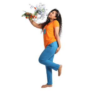 Deevaz Women Cotton Night Suit Set Printed Set of T-shirt & Pajama Nightwear Night Dress for Girls.