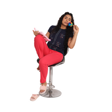 Load image into Gallery viewer, Deevaz Women Cotton Night Suit Set Printed Set of T-shirt &amp; Pajama Nightwear Night Dress for Girls.