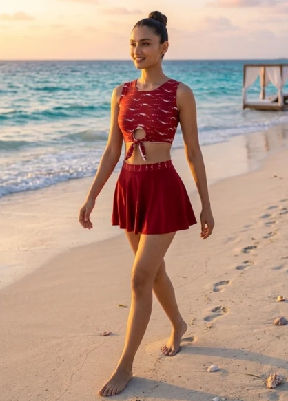 Deevaz’s Dolphin-Print Beach wear Co-ord Set