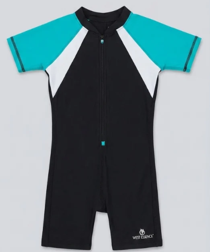 DEEVAZ KIDS SWIMSUIT FRONT ZIPPER (10-12 YEARS) MULTICOLOUR.