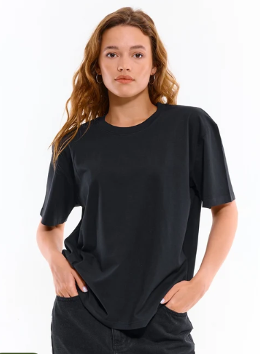 Deevaz Basic Oversized Boyfriend Dry fits  T-shirts In Black Color