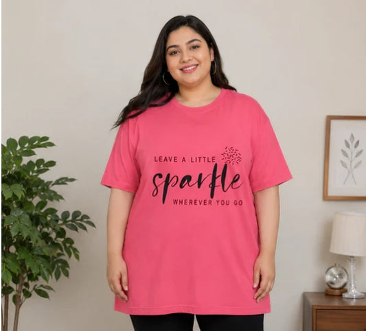 Deevaz Women’s Pink Graphic Printed T-Shirt.