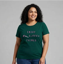 Load image into Gallery viewer, Deevaz Women's Plus Size Bottle Green Graphic Tee.