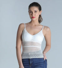 Load image into Gallery viewer, Padded Non-Wired Multiway Bralette in White- Lace