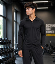 Load image into Gallery viewer, Deevaz Men's Black Full Sleeve Gym T-Shirt