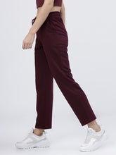 Load image into Gallery viewer, Deevaz Women Maroon Solid Port Royale Casual Straight Fit Track Pants In Maroon Color.